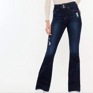 KANCAN Frayed Flare Jeans Size 11/29 NWT